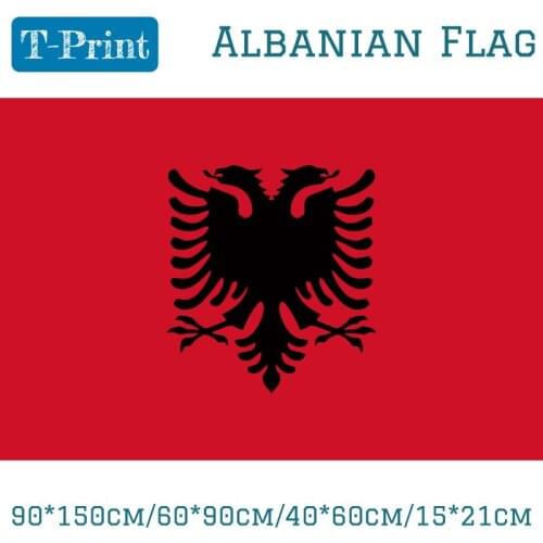 90*150cm/60*90cm/40*60cm/30x45cm/15*21cm Albanian Flag 3ftx5ft Polyester Flag For World Cup National Day Olympic Games