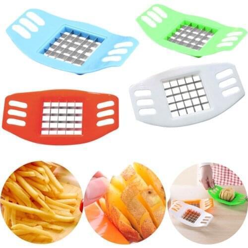 French Fry Cutter Vegetable Potato Slicer Cutter Chopper Chip Maker Tool Potato Cutting Gadgets Machine Cuts Kitchen Accessories