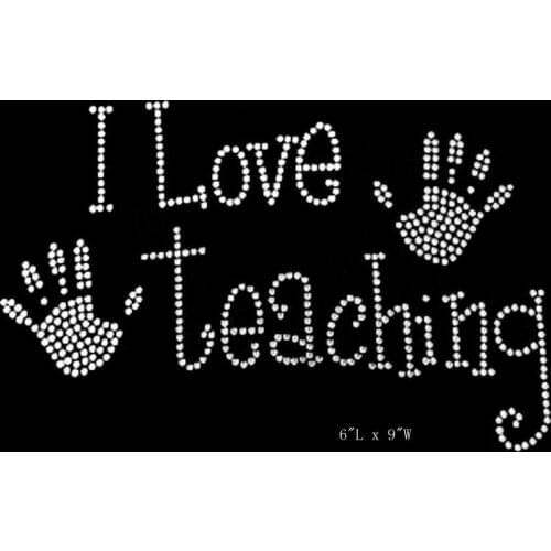 Hot-fix rhientones motif and rhinestone hotfix designs free shipping in hot selling items i love teaching image words