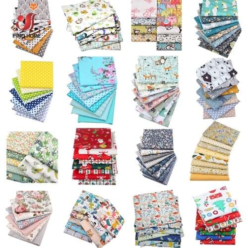 8PCS 25X25CM Cartoon Pattern Cotton Fabric Printed Cloth DIY Handmade Patchwork Material for Needlework Sewing Accessories