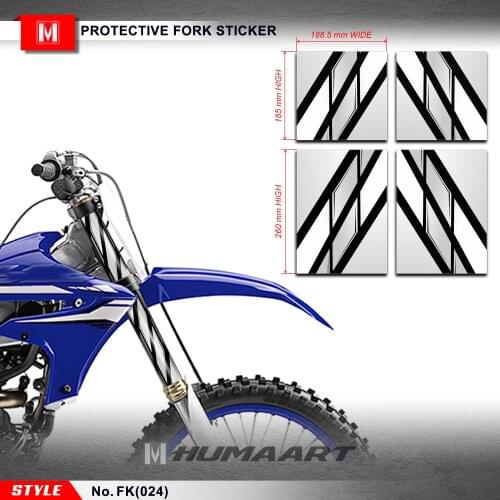 HUMAART Dirt Bike Front Fork Tube Graphics Fork Wrap Motocross Sticker PVC Vinyl Decal Kit for MX Dirt Bike Off Road Motorcycle