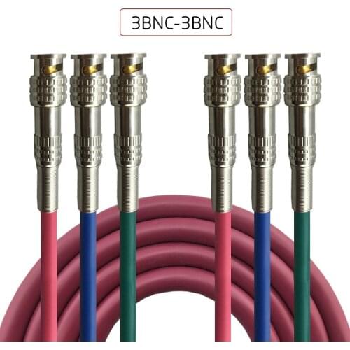 3 RCA Male TO 3RCA 3BNC To 3 BNC 3RCA To 3BNC Male To Male video camera video cable RGB AV Plug Audio Video M/M Cable 1.5M-30M