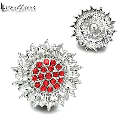 Luwellever Component w476 Crystal 18mm Metal Snap Button For Bracelet Necklace Interchangeable Jewelry Accessorie Findings