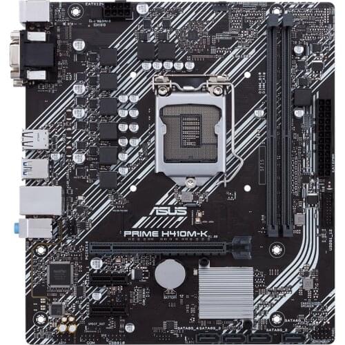 Used motherboard For Asus PRIME H410M-K Original Desktop Intel H410 H410M DDR4 Motherboard LGA 1200 i7/i5/i3 USB3.0 M.2 SATA3