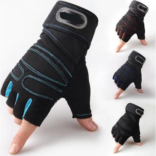 Men & Womens Gym Fitness Gloves with Wrist Wraps Support Strap for Workout Cross Training Weight Lifting Bodybuilding Crossfit