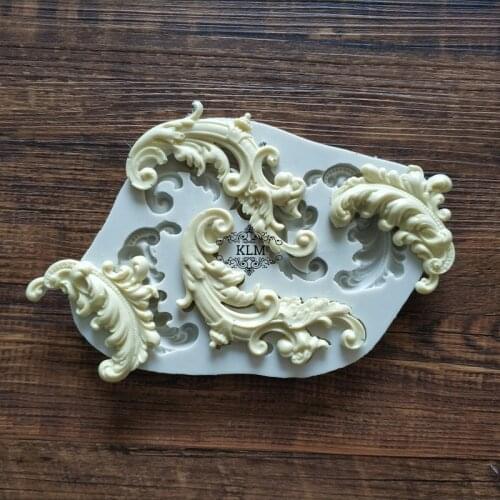 New circle of feather cake decoration mold Chocolate candy silicone mold DIY kitchen gadgets