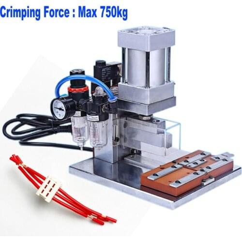 Pneumatic Type IDC Crimping Machine IDC Plug Riveting to Flat Ribbon Wire Machine