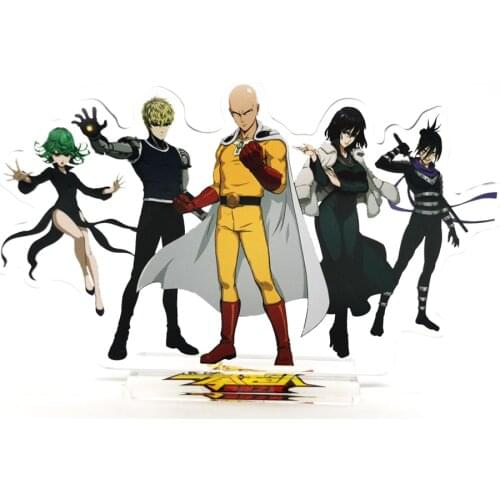 One Punch Saitama Genos Fubuki Tatsumaki Speed o Sound Sonic GM acrylic stand figure model plate holder cake topper anime
