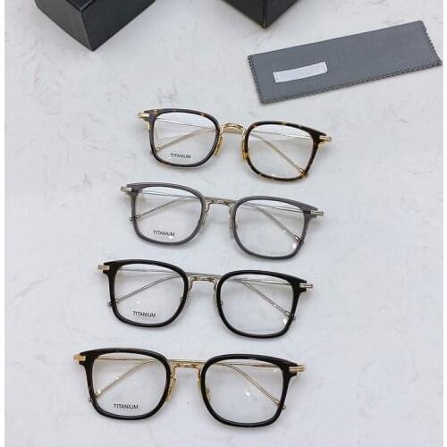 Vintage Thom For Man Optical Eyeglasses Frames Fashion Tianium Acetate TBX905 Square Women Reading Myopia Prescription Glasses