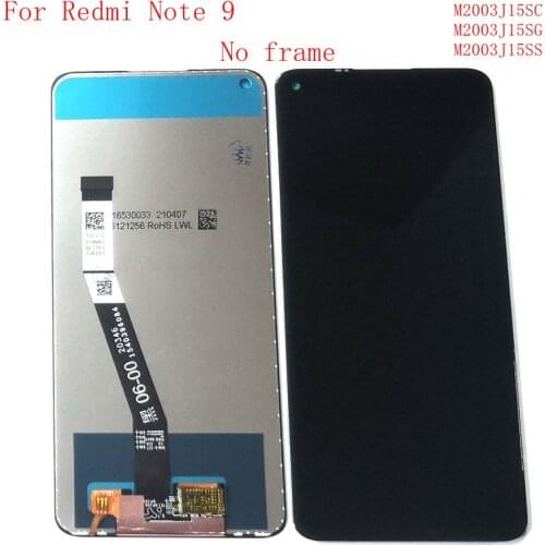 For Xiaomi Redmi note 9 Lcd Screen Display WIth Touch Glass DIgitizer frame full note9 M2003J15SC M2003J15SG M2003J15SS