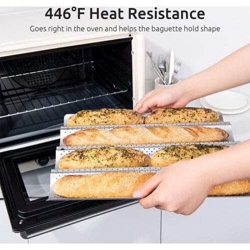 Bread Wave Baking Tray Non-stick Cake Baguette Mould 2/3/4 Groove Waves French Bread Baking Mold Carbon Steel Baking Tools