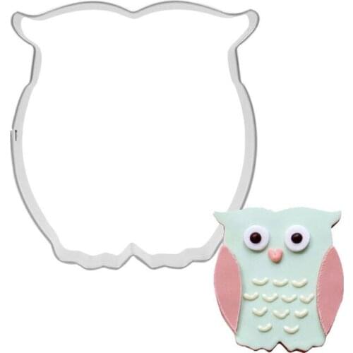 Owl Cookie Cutter Stainless Steel Biscuit Cut Mold Baking Fruit Cut Cake Mold Embossing Printing Die