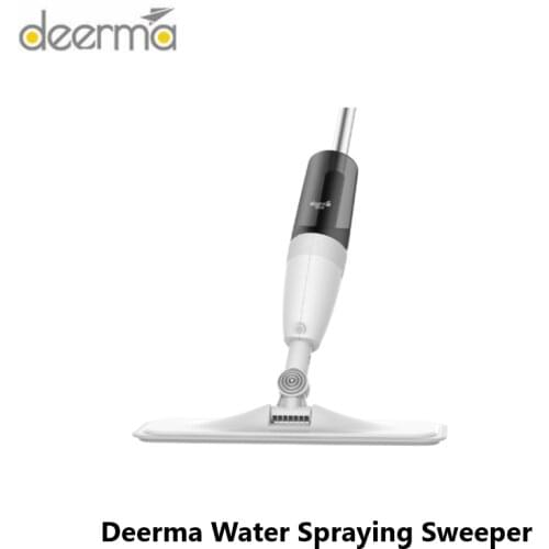 Deerma Water Spraying Sweeper Mijia Floor Cleaner Carbon Fiber Dust Mops 360 Rotating Rod 350ml Tank Waxing Mop