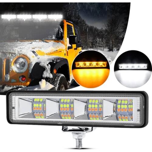 72W 3030 24LED Spot Flood Work Light Worklight 12V-60V For Auto Motorcycle Truck Boat Tractor Trailer Offroad Working Light