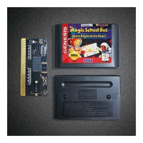 Scholastics The Magic School Bus Space Exploration -16 Bit MD Game Card for Sega Megadrive Genesis Video Game Console Cartridge