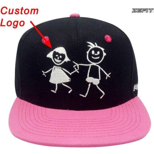 Custom-made youth child cap kids hat adjustable tennis sun tour team children small size head wear baseball custom trucker cap