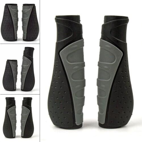 1Pair Mountain Bicycle Folding Bike Handlebar Grip Long/Short Shift Handle Grips Mountain Road Bike Lock On Handle End Grips