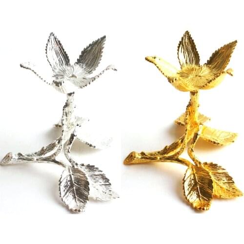 1PC Gold Sliver Leaf Shape Metal Craft Stand Pedestal Crystal Ball Base Foundation For Crystal Egg &Sphere Ball
