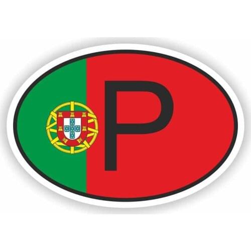 10.6CM*7.1CM Motorcycle Personality P PORTUGAL COUNTRY CODE Accessories Car Sticker Decal