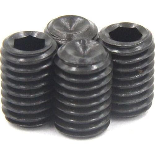 5pc/lot M10 lenth=8-100mm DIN916 12.9 Carbon Steel Black Grade Hex Hexagon Socket Allen Cup Point Grub Screw Set Bolt