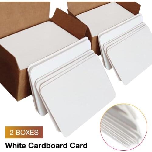 100/200 Pcs Playing Card Blank Hard Paper Card Paper DIY Board Game Postcard Handmade Wallpaper Postcards Message White Card