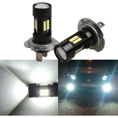 2Pcs H7 LED Fog Lights Bulb 1200LM 6000K White Car Driving Running Lamp Auto Leds Light DC12V