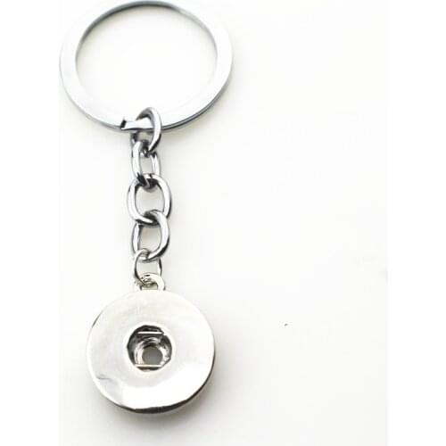 20pcs/lot Hot wholesale Snap Keychains Keyring fit 18mm DIY Snaps Button Jewelry