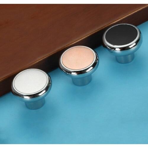 3 Color Single Hole Drawer Knob Gold/Silver/Black Round Handle Modern Door Handle Wardrobe Furniture Handle