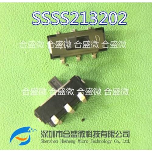 5PCS SSSS213202 toggle switch 6 feet 2 files patch vertical double row slide switch
