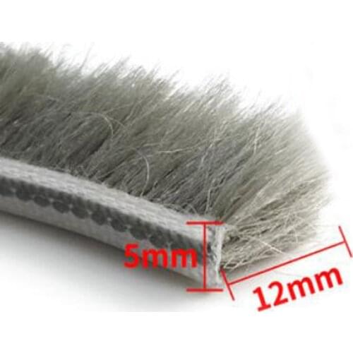 6m x 5mm x 12mm sliding window door gaskets brush seal strip dust-proof weatherstrip
