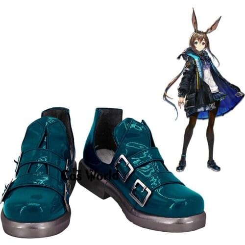 Arknights Amiya Games Customize Cosplay Low Heel Shoes Boots