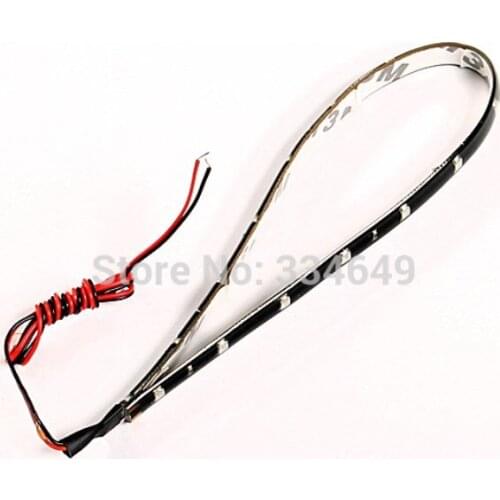 1 Piece Waterproof 15smd LED 30cm Car Styling red waterproof flexible Car Light Running Lights Soft Strips