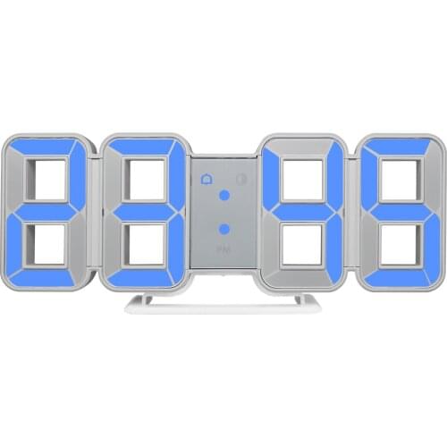 FanJu Digital Clock 3D LED Alarm Large Number Time Temperature Meter Electronic Backtlight Wall Table Desk Clock Home Decor