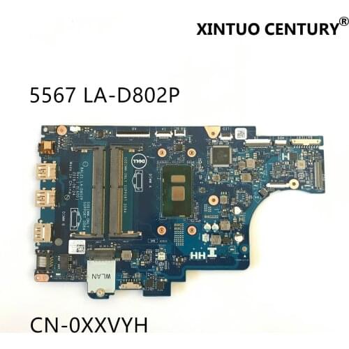 CN-0XXVYH 0XXVYH XXVYH LA-D802P For Dell Inspiron 5567 Laptop Motherboard WITH SR2UW I3-6006U DDR4 100% tested working