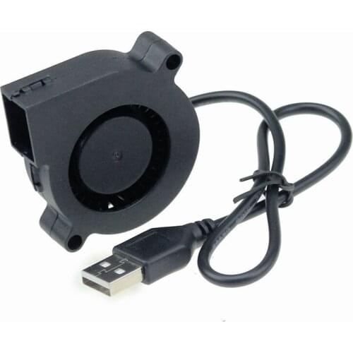 Gdstime 20 pcs USB 5cm DC 5V Black Brushless Cooling Blower Turbo Fan 5015 Cooler 50mm x 15mm Centrifugal Cooler