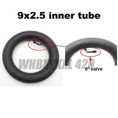 9X 2.50 inner tube with bent valve 0 degree valve suitable for electric scooters 9 inch inflated light tires