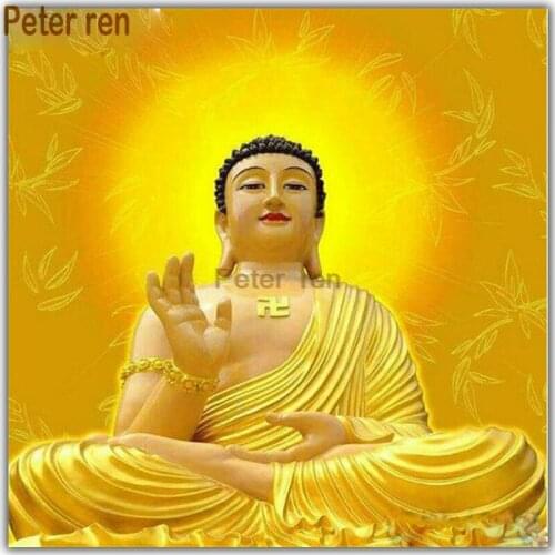 Peter ren Diamond painting cross stitch Buddhist Full round or square diamond mosaic embroidery home decor Buddha Toshiro photo