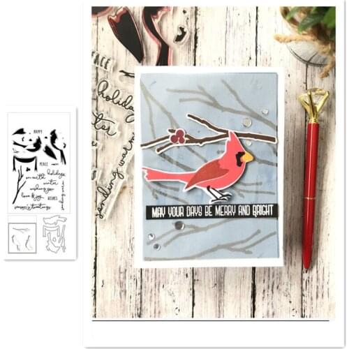 Bird Metal Cutting Dies and Stamps Stencils For Scrapbooking Stamps Embossing Mold DIY Paper Cards Crafts Cut