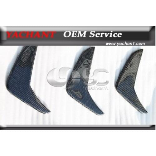 Carbon Fiber OEM Style Rear Bumper Canard (3 Pcs) Fit For 2008-2010 W204 C63 AMG