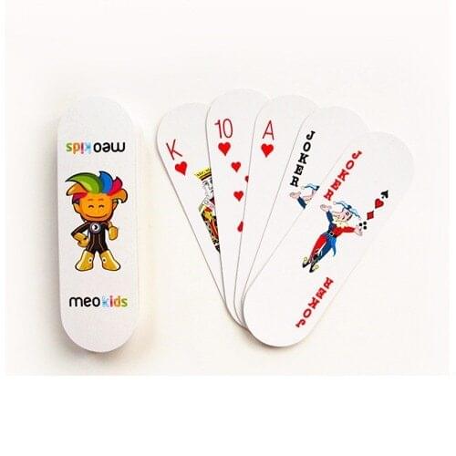 12.8X3.8CM Special Shaped Oval Paper Poker deck Nonstandard novelty Playing Card set collection with plastic box
