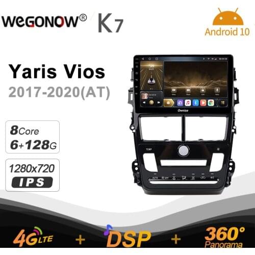 Ownice K7 6G+128G Ownice Android 10.0 Car Radio for Toyota Yaris Vios 2017 - 2020 GPS 2din 4G LTE 5G Wifi autoradio 360 SPDIF