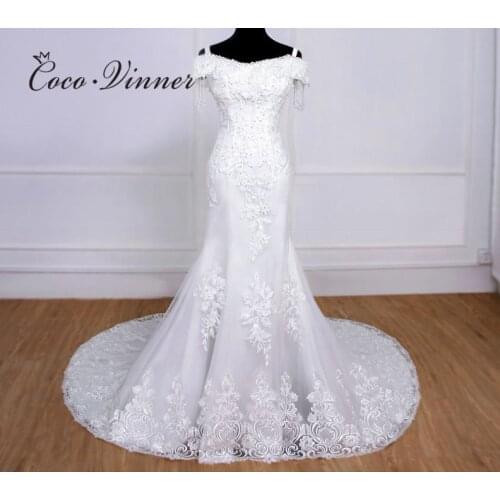 Cap Sleeve Beaufiful Embroidery Beading Mermaid Wedding Dresses 2021 New Elegant Lace Wedding Gown Bride Dress WX0078