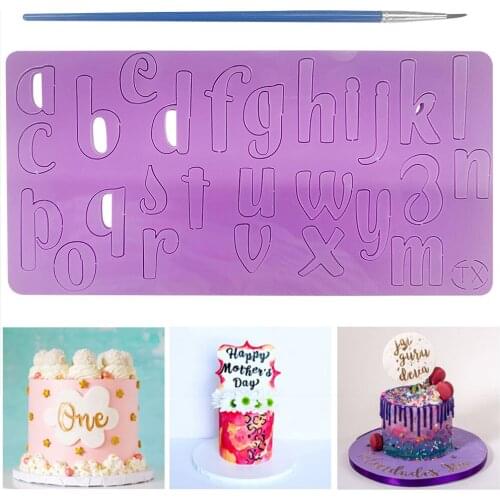 Acrylic Letter Alphabet Mold Press Cookie Cutter DIY Cake Stamp Fondant Mold Cake Embossed Decorating Tools
