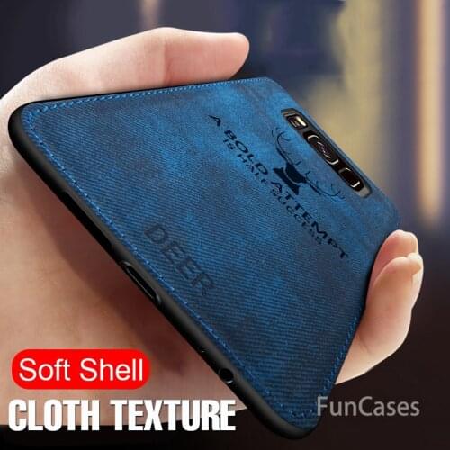 Luxury Cloth Texture Case For Samsung Galaxy S10e S9 S10 PLus Note 8 9 Shockproof Cover For Galaxy A6 J4 2018 Soft Silicone Case