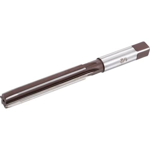 Uxcell 1/2" Hand Reamer H8 Carbon Tool Steel 6 Flutes Straight Shank Cutter