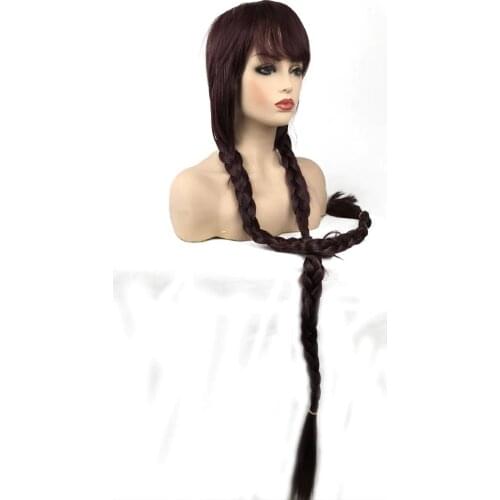StrongBeauty Halloween Wig Party 40" Very Long Twist braid Cosplay Wigs Red Synthetic Hair