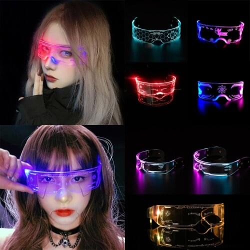 Led Luminous Glasses Party Light Up Eyeglasses Magic Flashing Neon For DJ Bar KTV Christmas Festival Birthday Decor Eye Lamp