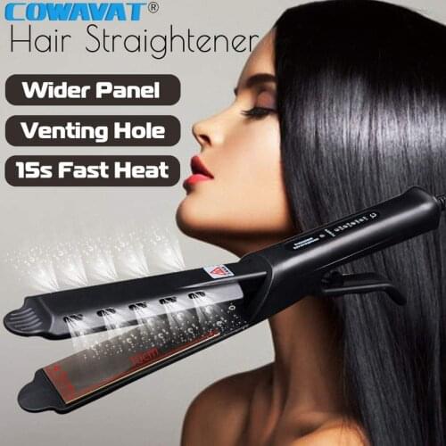 Hair Straightener Four-Gear Hair Flat Iron Professional Tourmaline Ceramic Electronic Hair Steam Straightening Comb Irons Tools