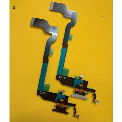 10pcs/lot New Charging Charger Port USB Dock Connector Flex Cable Ribbon For iPhone X Replacement Parts