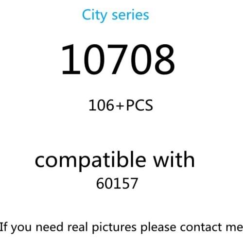 106PCS 10708 Building Block Toy City Series 60157 Assembled Building Blocks Childrens Toy Gifts